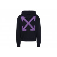 OFF-WHITE Arrow Caravaggio Mercy Skate Hoodie Black/Purple
