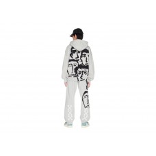 OFF-WHITE Faces Skate Hoodie Grey/Black