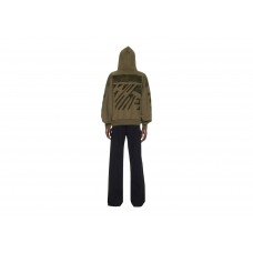 OFF-WHITE Scribble Logo Over Skate Hoodie Khaki