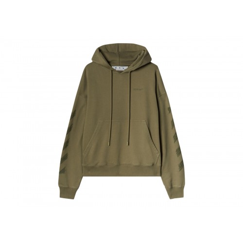 Оригинальный шмот OFF-WHITE Scribble Logo Over Skate Hoodie Khaki - 70см