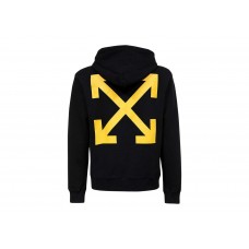 OFF-WHITE Arrow Caravaggio St. Fran Slim Hoodie Black/Yellow/Multi