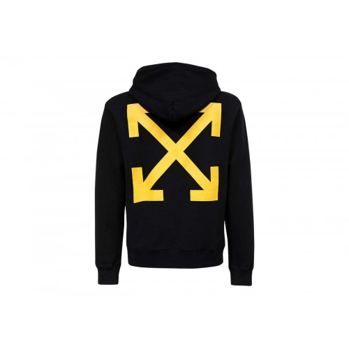Оригинальный шмот OFF-WHITE Arrow Caravaggio St. Fran Slim Hoodie Black/Yellow/Multi