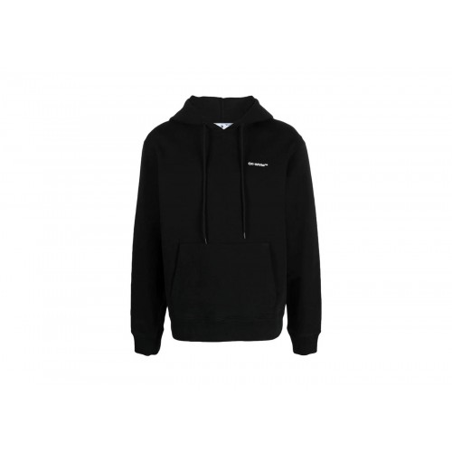 Оригинальный шмот OFF-WHITE Wave Outl Diagonal Slim Hoodie Black/White