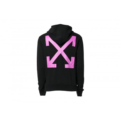 Оригинальный шмот OFF-WHITE Arrow Caravaggio St. Fran Slim Hoodie Black/Purple/Multi