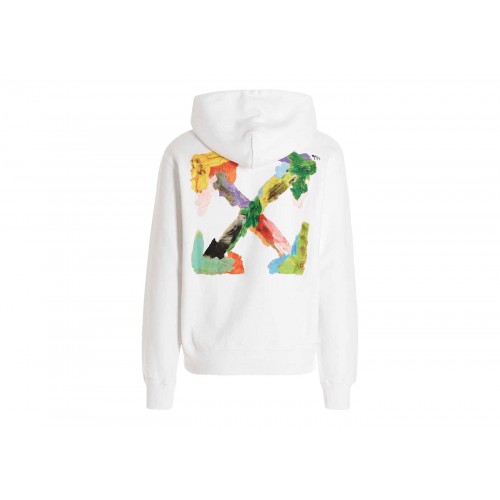 Оригинальный шмот OFF-WHITE Brush Arrow Slim Hoodie White/Multi