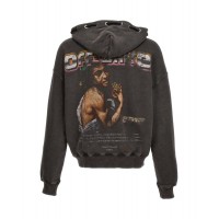 OFF-WHITE Digit Bacchus Cotton Hoodie Black