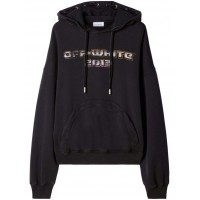 OFF-WHITE Digit Bacchus Cotton Hoodie Black