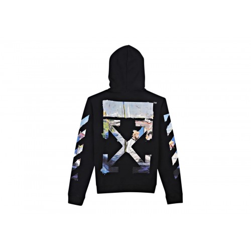 Оригинальный шмот OFF-WHITE Edouard Manet Floating Studio Arrows Zip Up Hoodie Black/Multi