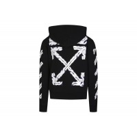 OFF-WHITE Slim Fit Airport Tape Zip Up Hoodie Black/Multi