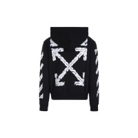 OFF-WHITE Airport Tape Zip Up Hoodie Black