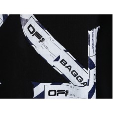 OFF-WHITE Airport Tape Zip Up Hoodie Black