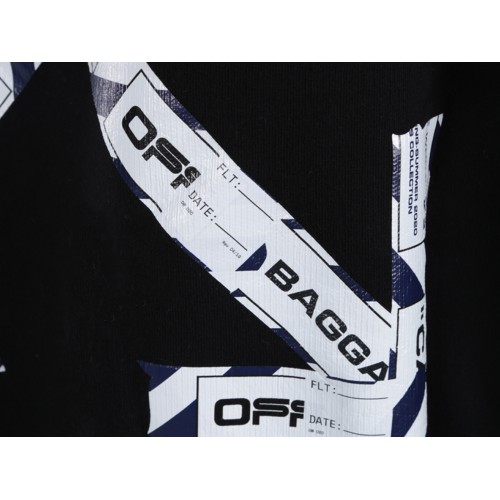 Оригинальный шмот OFF-WHITE Airport Tape Zip Up Hoodie Black