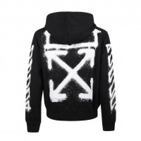 OFF-WHITE Spray Marker Arrows Zip Up Hoodie Black