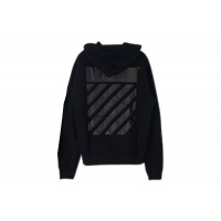 OFF-WHITE Diag Tab Slim Zip Hoodie Black