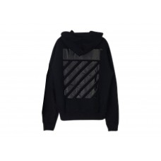 OFF-WHITE Diag Tab Slim Zip Hoodie Black