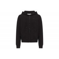 OFF-WHITE Diag Tab Slim Zip Hoodie Black