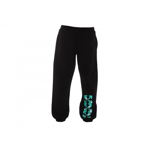 Оригинальный шмот OFF-WHITE Tornado Aarow Slim Sweatpants Black/Green - 70см