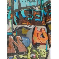 OFF-WHITE Graffiti Print Short Sleeve Shirt Multi