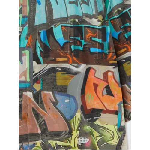 Оригинальный шмот OFF-WHITE Graffiti Print Short Sleeve Shirt Multi