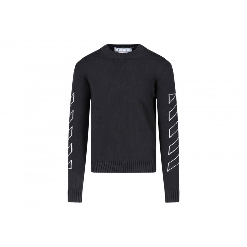 Оригинальный шмот OFF-WHITE Arrow Outline Print Crewneck Knit Sweater Black