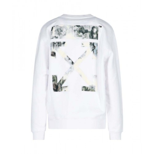 Оригинальный шмот OFF-WHITE Flock Chine Flower Arrow Crew White/Multi