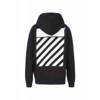OFF-WHITE Diag Regular Hoodie Black/White