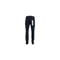 Purple Brand P002-Ndbr825 Knee Slit Rinse Slim Jean Black