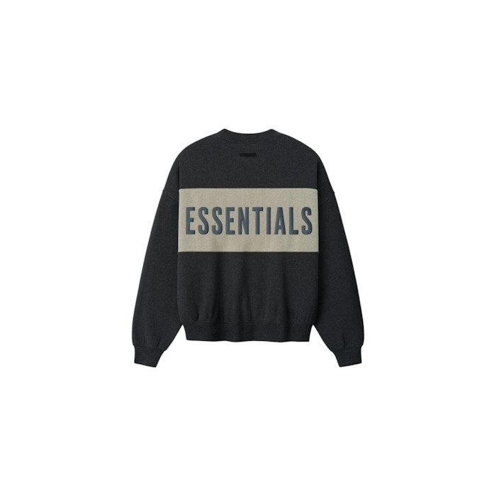 Свитшот Fear of God Essentials Cropped Relaxed Panelled Crewneck Iron Grey Heather/Seal Heather Свитшот Fear of God Essentials Cropped Relaxed Panelled Crewneck Iron Grey Heather/Seal Heather