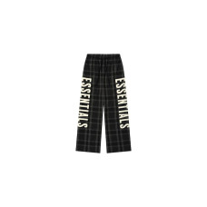 Fear of God Essentials Flannel Lounge Pant Vintage Black Plaid