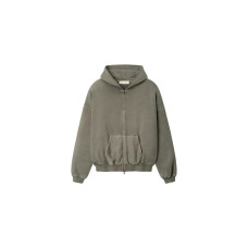 Fear of God Essentials 90s Zip Up Hoodie Washed Seal