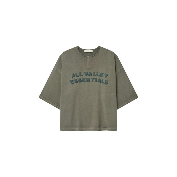 Свитшот Fear of God Essentials 3/4 Henley Crewneck Washed Seal Свитшот Fear of God Essentials 3/4 Henley Crewneck Washed Seal