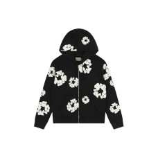 Denim Tears Cotton Wreath Zip Hoodie Black