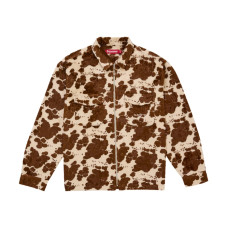 Supreme Faux Fur Zip Up Shirt Cow