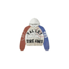 Vale Forever Patriot Chop and Screw Zip Up Hoodie Grey