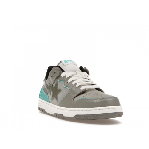 A Bathing Ape Bape SK8 Sta Grey Turquoise - мужская сетка размеров