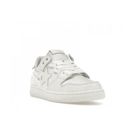 A Bathing Ape Bape SK8 Sta Triple White Patent Leather Sta Logo - мужская сетка размеров
