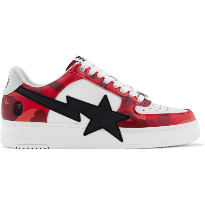 A Bathing Ape Bape Sta Low OS #1 Color Camo Red White - мужская сетка размеров