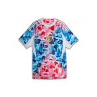 adidas x BAPE Football Graphic Slim Jersey T-shirt Blue/Pink