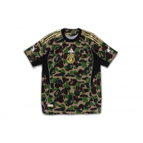 adidas x BAPE Football Graphic Slim Jersey T-shirt Green