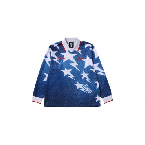 adidas x BAPE LSL Star Jersey Blue adidas x BAPE LSL Star Jersey Blue