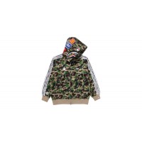 adidas x BAPE Relaxed Fit Track Camo Shark Full Zip Hoodie Green