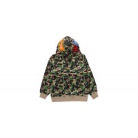 adidas x BAPE Relaxed Fit Track Camo Shark Full Zip Hoodie Green