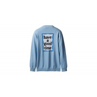 adidas x Have A Good Time Men Summer Knit Sweatshirt Blue/Clear Blue