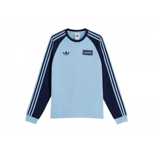 adidas x Oasis Tour 3-Stripes Longsleeve Tee Clear Sky/Night Indigo