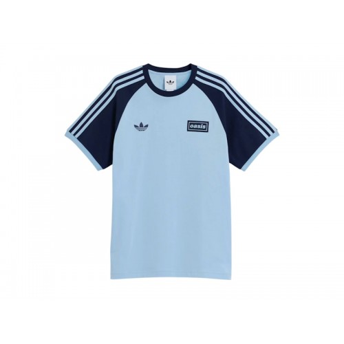 adidas x Oasis Tour 3-Stripes T-Shirt Clear Sky/Night Indigo adidas x Oasis Tour 3-Stripes T-Shirt Clear Sky/Night Indigo
