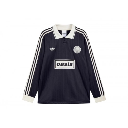 adidas x Oasis Tour Jacquard Stripe L/S Jersey Black/Cream White