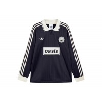 adidas x Oasis Tour Jacquard Stripe L/S Jersey Black/Cream White