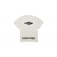 Balenciaga 3B Sports Icon Oversized T-Shirt Chalky White/Black