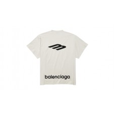 Balenciaga 3B Sports Icon Oversized T-Shirt Chalky White/Black