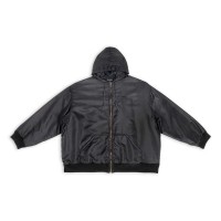 Balenciaga 3B Sports Icon Padded Zip-Up Hoodie Black